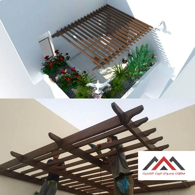 مظلات خشب مودرن الخبر