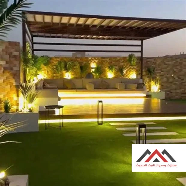 مظلات خشبية للحدائق الشرقية