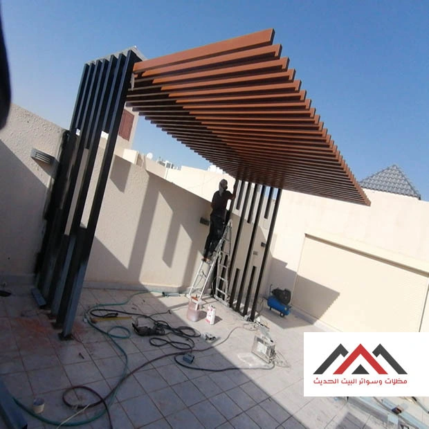 برجولات خشبية للاسطح الشرقية