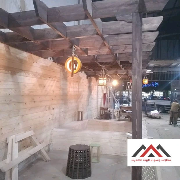 مظلات خشبية خارجية الخبر