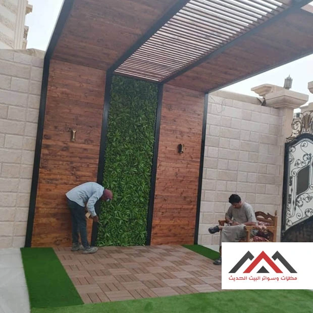 اشكال مظلات خشبية الدمام