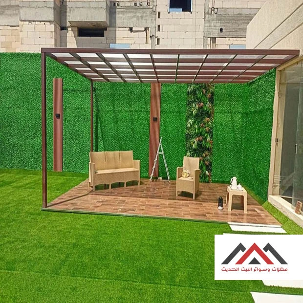 اشكال مظلات خشبية الدمام