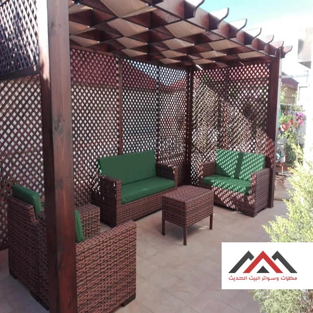 اشكال مظلات خشبية الدمام